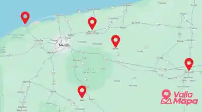 Route map idea for Pueblos Magicos near Valladolid, Yucatan with colonial towns and regional road trips
