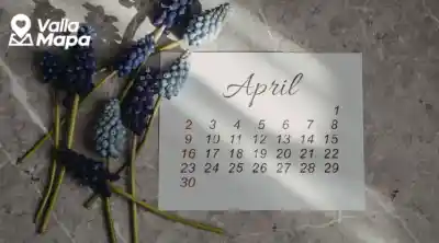 Calendario de abril para planear horarios y clima en Valladolid Yucatan