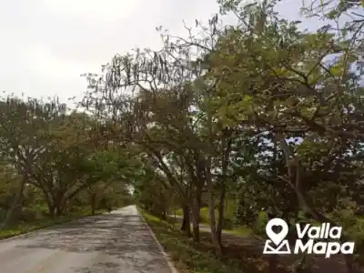 Entrada o camino rural hacia Xocén cerca de Valladolid Yucatán